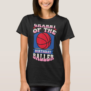 Camiseta Abuela Del Birthday Baller Tema Del Baloncesto Bda