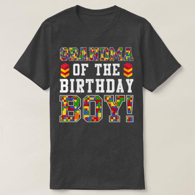 Camiseta Abuela Del Bloque De Nacimiento Construir Niños Ki (Diseño del anverso)