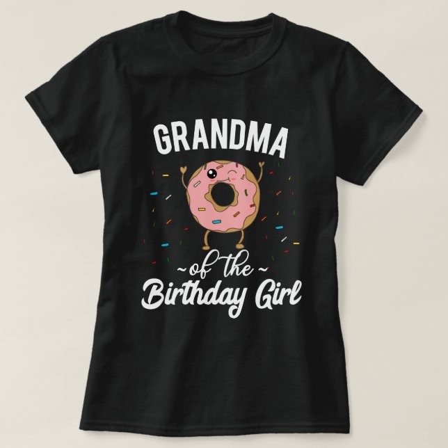 Camiseta Abuela del buñuelo divertido del chica del (Diseño del anverso)