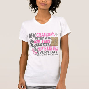 Camiseta Abuela del cáncer de pecho de las placas de