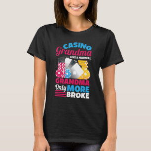 Camiseta Abuela del Casino Gráficos de Juegos de Azar