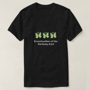 Camiseta Abuela del Chica de cumpleaños de la mariposa