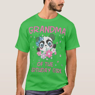 Camiseta Abuela Del Chica De Cumpleaños Panda Fiesta Fami