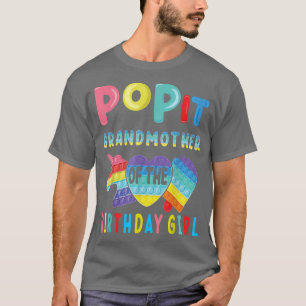 Camiseta abuela del Chica de cumpleaños Pop It Unicorn Bi