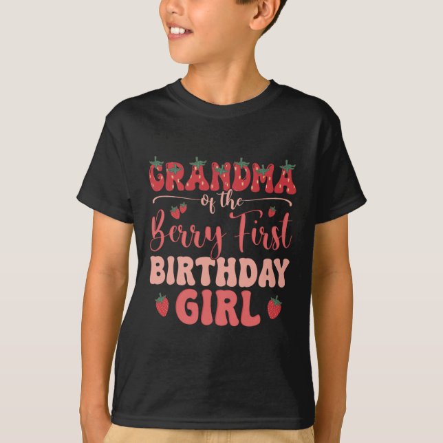 Camiseta Abuela Del Chica De Cumpleaños Primera Familia Ber (Anverso)