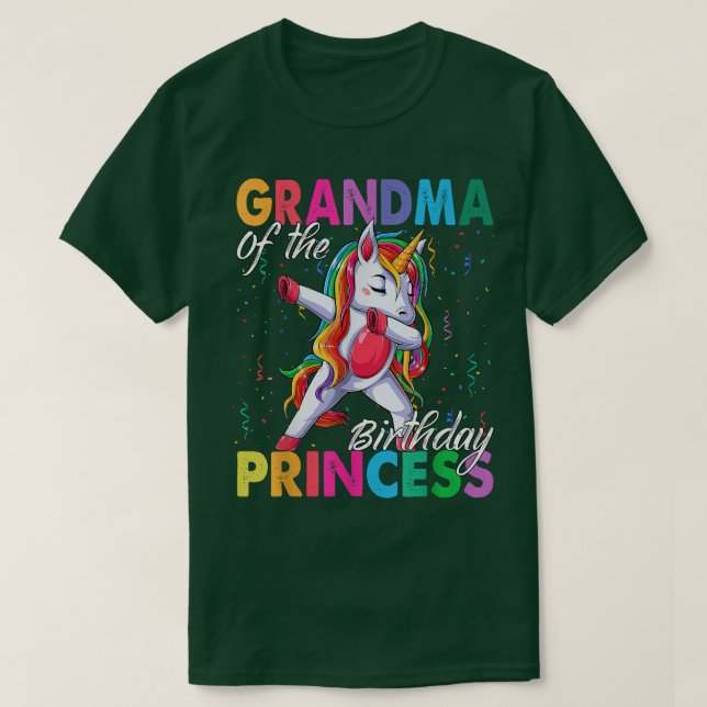 Camiseta Abuela del Chica de la Princesa Nacida Dabbing Uni (Diseño del anverso)