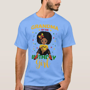 Camiseta Abuela Del Chica Negro De Cumpleaños Para La Abuel