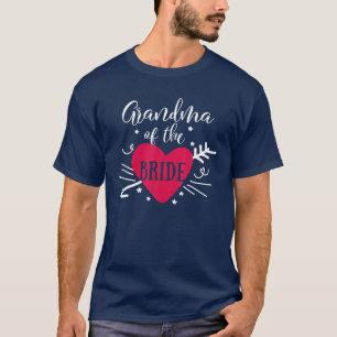 Camiseta Abuela Del Corazón De La Flecha De La Novia Para L