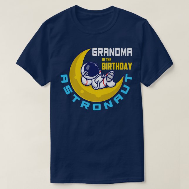 Camiseta Abuela Del Cumpleaños Astronauta  (Diseño del anverso)