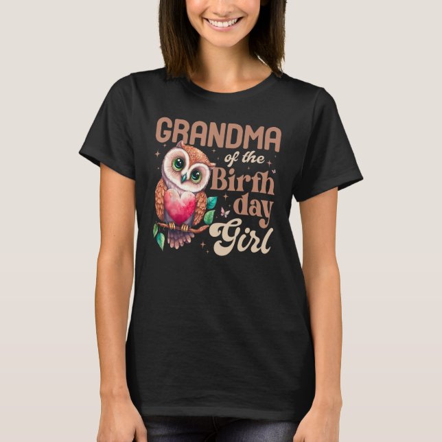 Camiseta Abuela Del Cumpleaños Chica Bebé (Anverso)