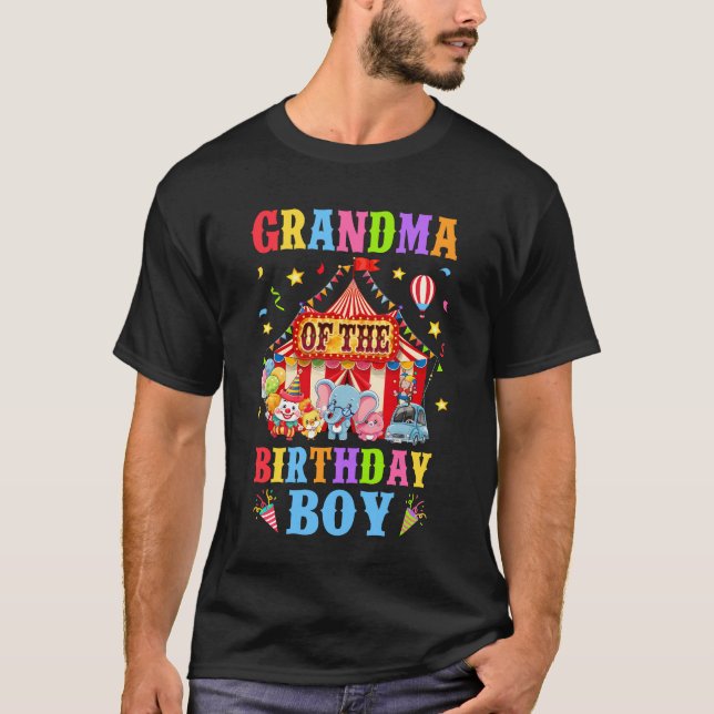 Camiseta Abuela Del Cumpleaños Del Carnaval De Círculo De N (Anverso)