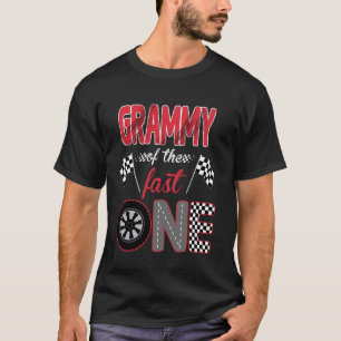 Camiseta Abuela Del Cumpleaños Del Rápido Uno 1er Auto De C
