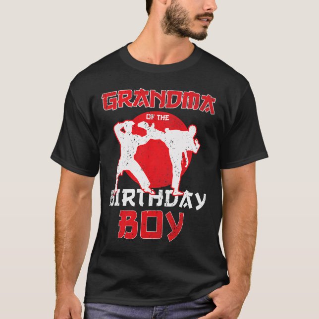 Camiseta Abuela Del Cumpleaños Karate Taekwondo Boy Marti (Anverso)