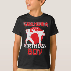 Camiseta Abuela Del Cumpleaños Karate Taekwondo Boy Marti