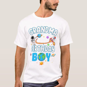 Camiseta Abuela Del Cumpleaños Niño Astronauta Familia Espa