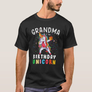 Camiseta Abuela Del Cumpleaños Unicorn Dabbing Matching F