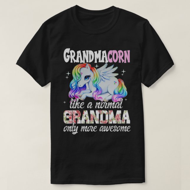 Camiseta Abuela del Día de la Madre de Unicornio (Diseño del anverso)