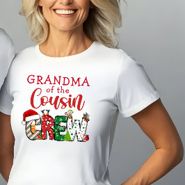 Camiseta Abuela del Doodle de Navidad de la tripulación de