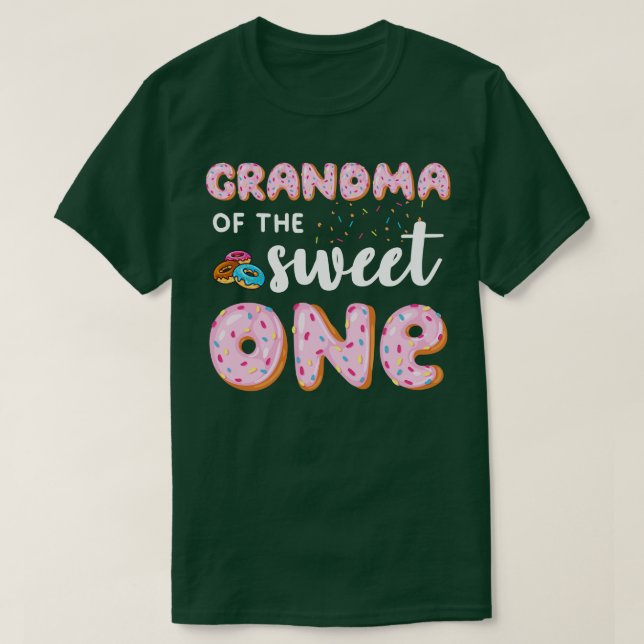 Camiseta Abuela Del Dulce Un Donut Cumpleaños (Diseño del anverso)
