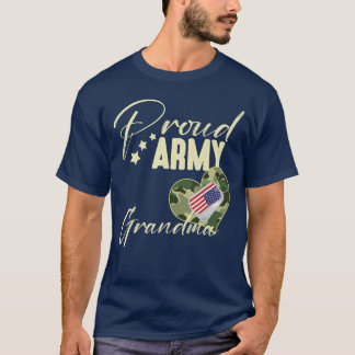 Camiseta Abuela del ejército orgullosa Camoue Dogag bandera