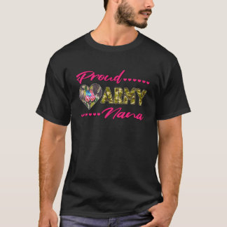 Camiseta Abuela del Ejército Orgullosa Camuflaje Bandera de