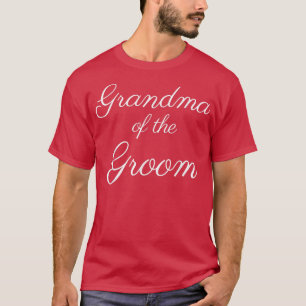 Camiseta Abuela del Groom , Guión blanco, Boda y Bri