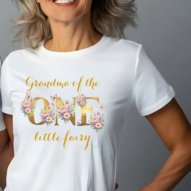 Camiseta Abuela del jardín de hadas fiesta de primer cumple (Subido por el creador)