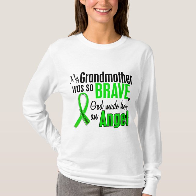 Camiseta Abuela del linfoma Non-Hodgkin del ángel 1 (Anverso)
