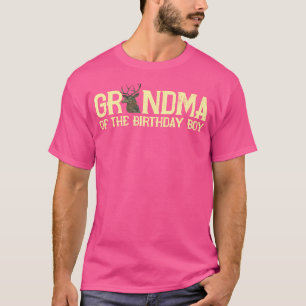 Camiseta Abuela del niño cumpleañero cazador de ciervos cam