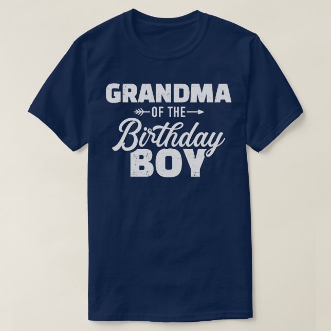 Camiseta Abuela del niño de cumpleaños (Diseño del anverso)