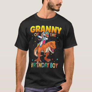 Camiseta Abuela Del Niño De Cumpleaños Dabbing Unicorn