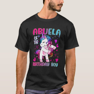 Camiseta Abuela del niño de cumpleaños Dabbing Unicorn Fies