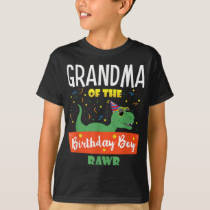 Camiseta Abuela del niño de cumpleaños Dinosaur Raptor Tee