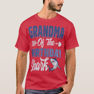 Camiseta Abuela Del Niño De Cumpleaños El Océano Tiburón Co