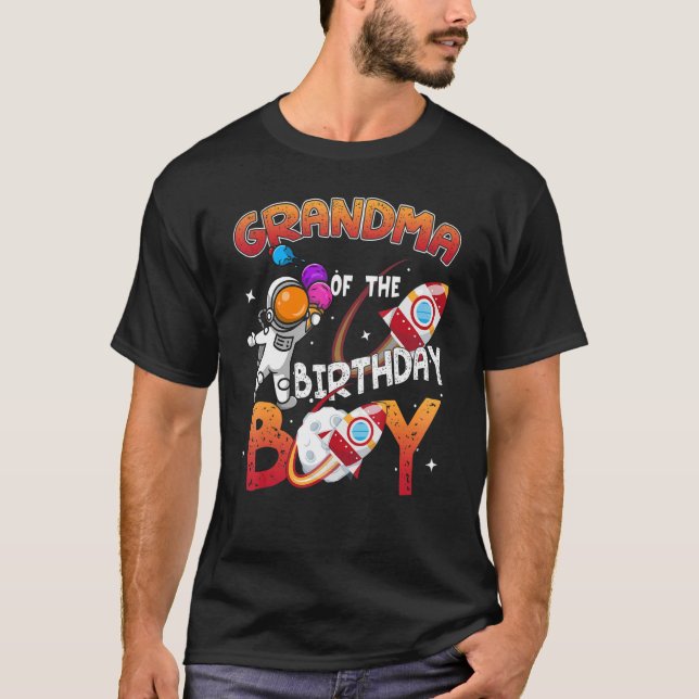 Camiseta Abuela Del Niño De Cumpleaños Feliz Cumpleaños Gra (Anverso)