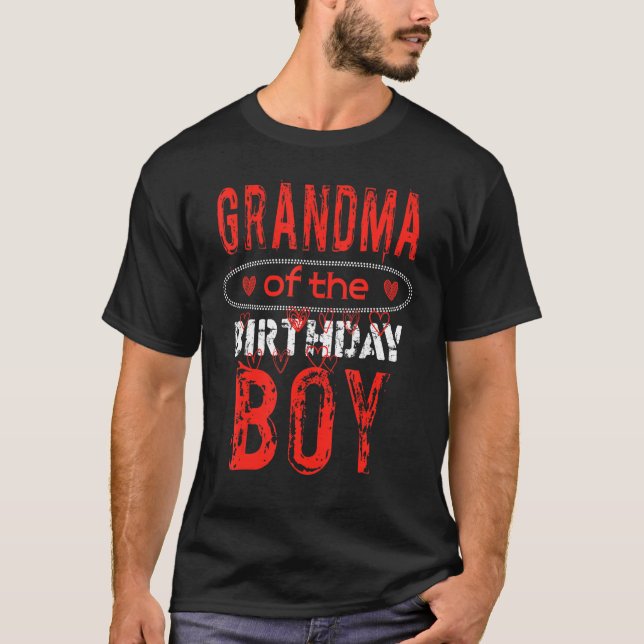 Camiseta Abuela del niño de cumpleaños Fiesta de la familia (Anverso)