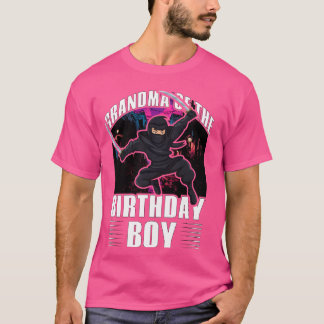Camiseta Abuela del niño de cumpleaños Ninja Warrior Funny