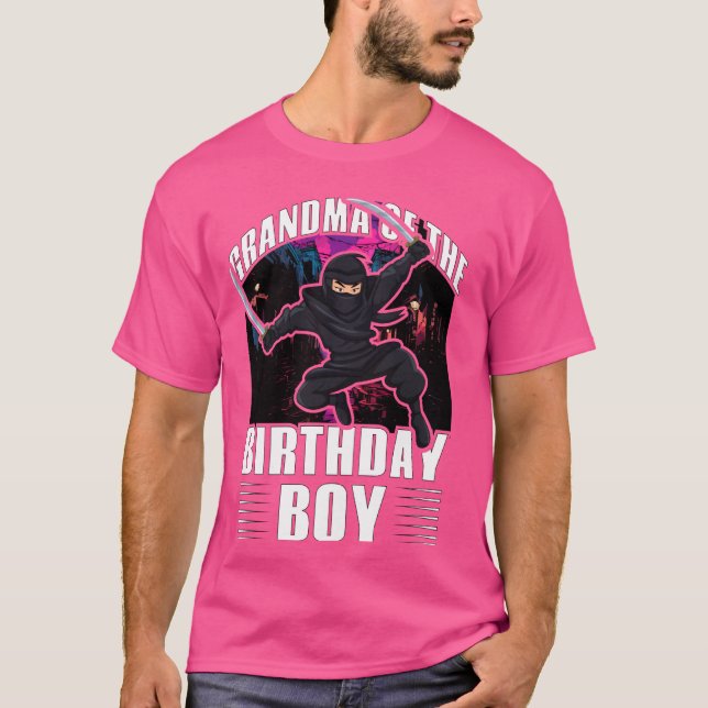Camiseta Abuela del niño de cumpleaños Ninja Warrior Funny (Anverso)