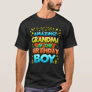Camiseta Abuela del niño de cumpleaños que coincide con la