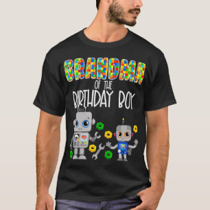 Camiseta Abuela Del Niño De Cumpleaños Roba Robótica Fiesta