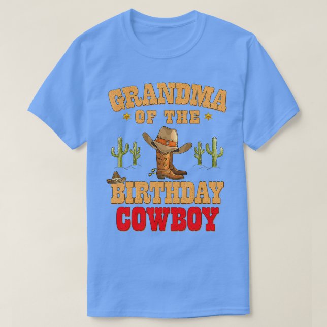 Camiseta Abuela del niño de cumpleaños temido por la abuela (Diseño del anverso)