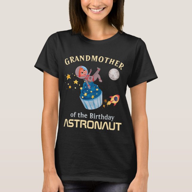 Camiseta Abuela Del Partido Familiar Astronauta De Cumpleañ (Anverso)
