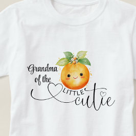 Camiseta Abuela del pequeño Naranja del cítrico