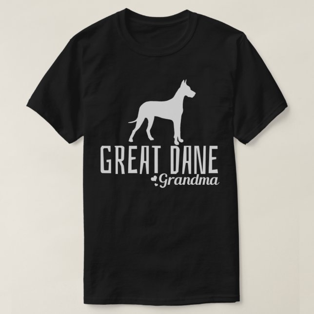 Camiseta Abuela del perro del gran danés (Diseño del anverso)