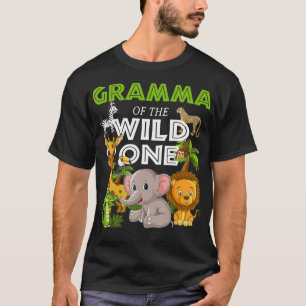Camiseta Abuela del Safari de Cumpleaños del Zoológico Wild