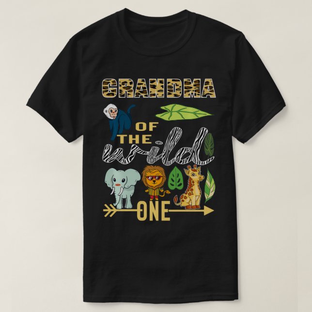 Camiseta Abuela Del Salvaje Safari De Nacimiento De La Madr (Diseño del anverso)
