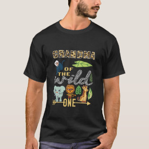 Camiseta Abuela Del Salvaje Safari De Nacimiento De La Madr