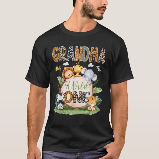Camiseta Abuela Del Salvaje Un Gracioso Safari De Primer Cu (Anverso)
