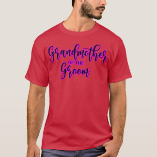 Camiseta Abuela del texto rosa del novio