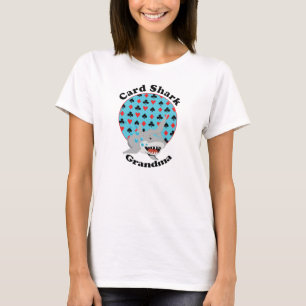 Camiseta Abuela del tiburón de tarjeta
